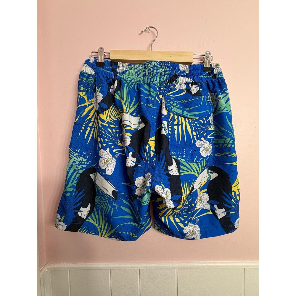 Hurley Men's Medium Volley Swim Trunks Blue Toucan Tropical - Worn Once! - Picture 2 of 6